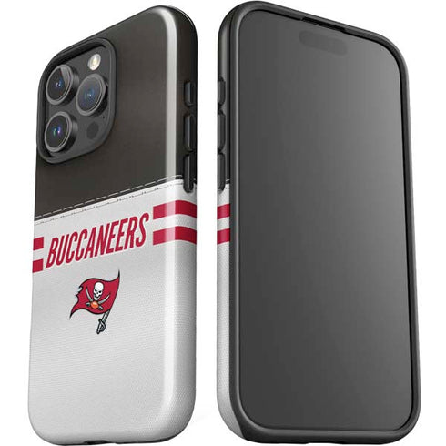 NFL Tampa Bay Buccaneers White Striped iPhone 16 Pro Impact Case